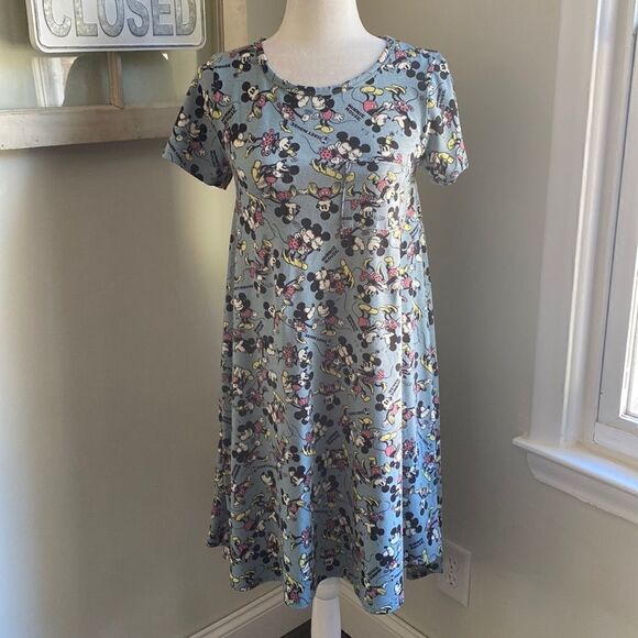 LULAROE Disney Mickey Mouse Minnie Mouse Disney Carly - Picture 1 of 6